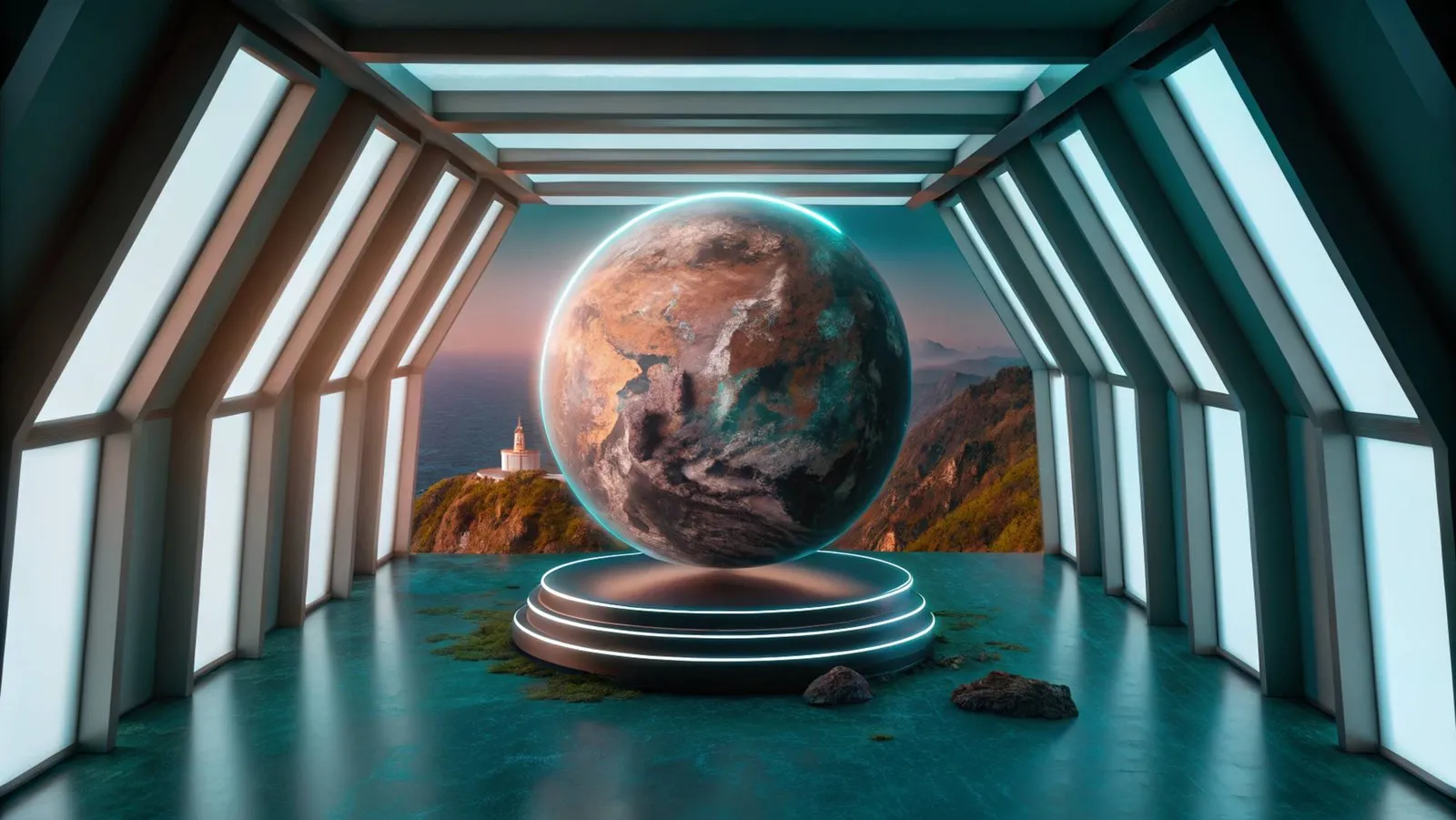 The Realm's loading room, concept art