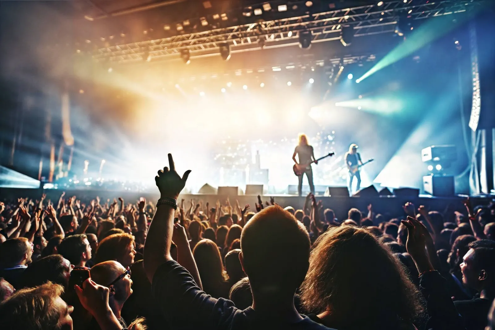 A concert crowd inside a Realm stadium, concept art